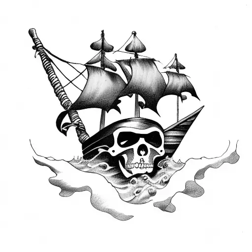 Pirate Boat Jolly Roger Storm