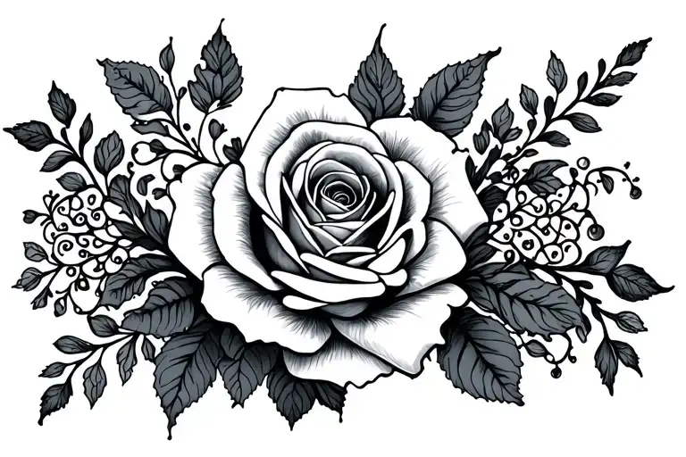 Lace Design With Bay And Rose