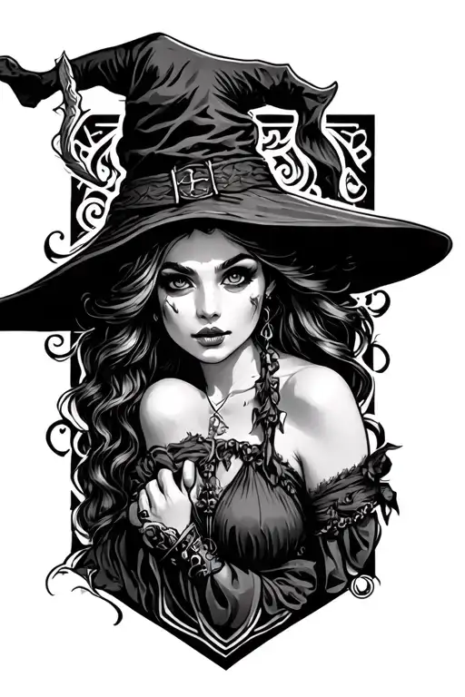Pin Up Witch Baba Yaga