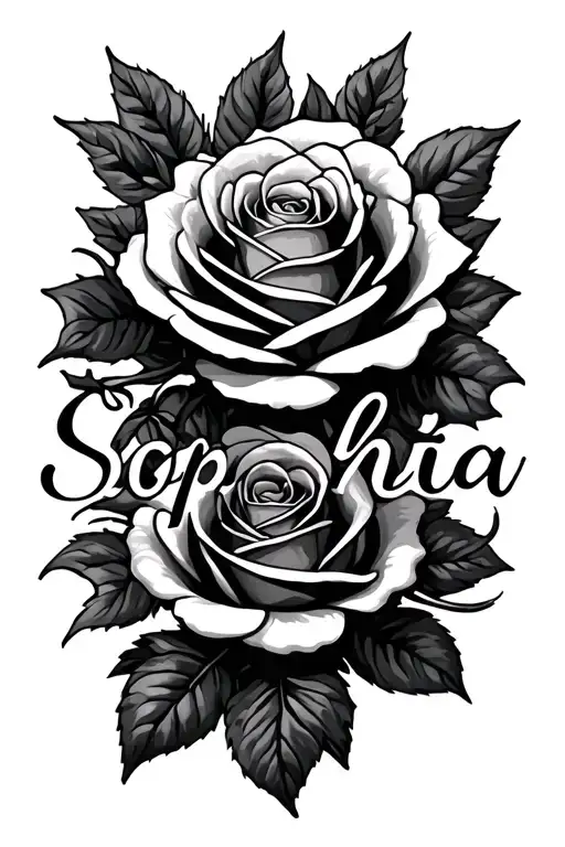 Roses And The Name Sophia