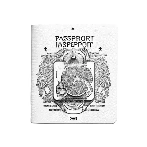 A Passport With Food Illustrations From Different Countries As Stamps