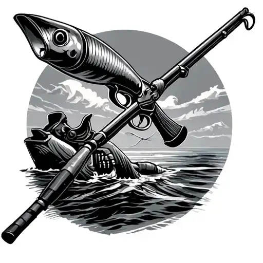Fishing Rod With A Shotgun