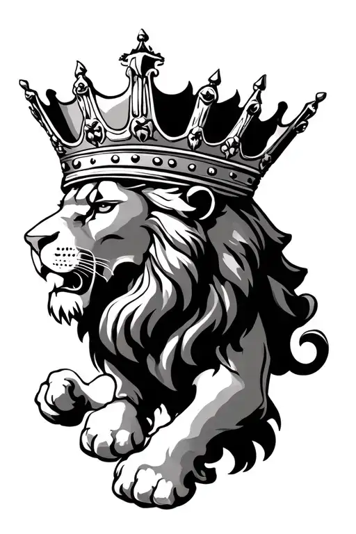 Lion With King's Crown