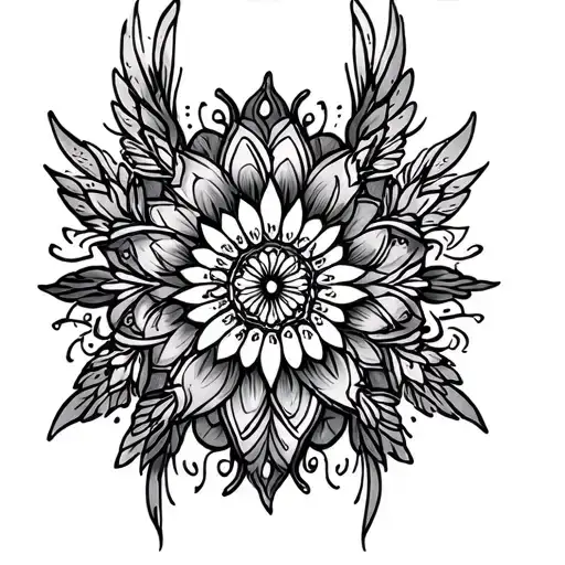 Mandala With Fairy Wings