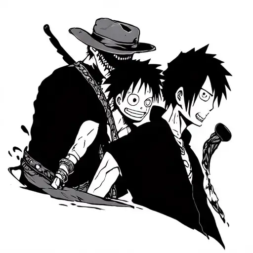 Trafalgar Law Luffy And Zoro One Piece Featuring All 3 Character In The Same