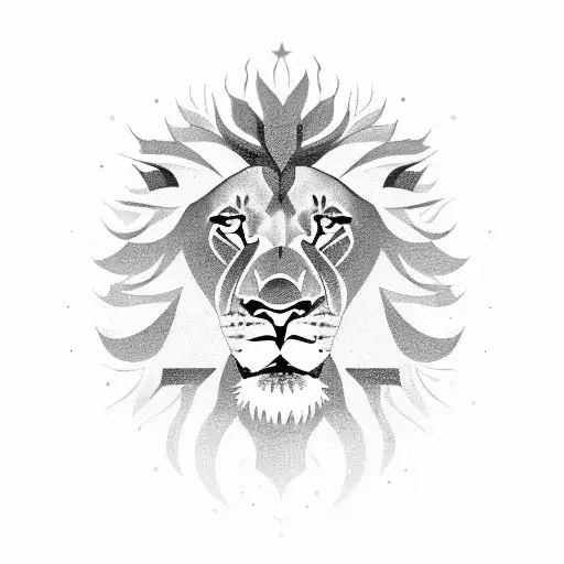 A Powerful Lion Surrounded By Money And Women