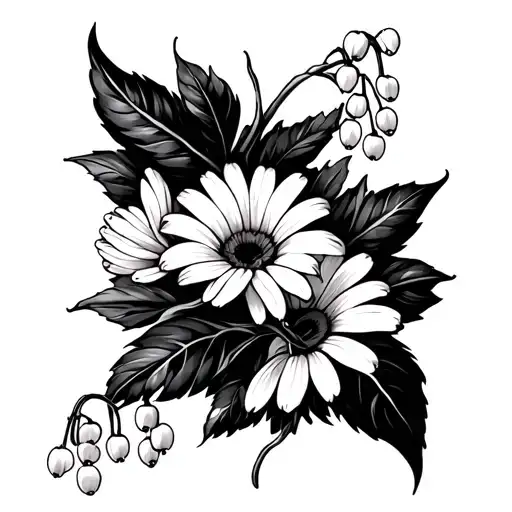 Infinity Daisy And Lily Of The Valley Intertwined Within