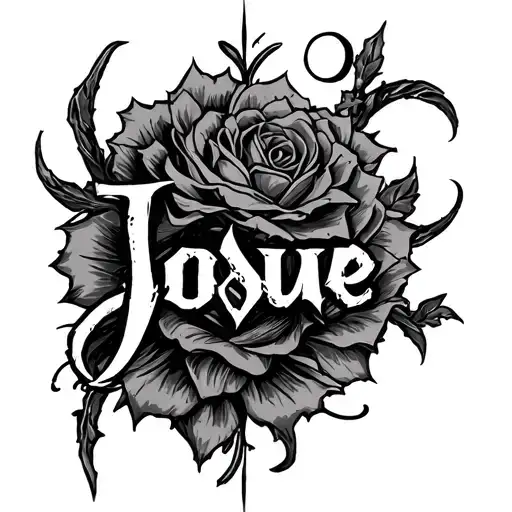 Tatto Of The Name Josue In Gothic Lyrics