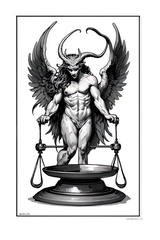 Half Demon Half Angel Catching Weighing Scale