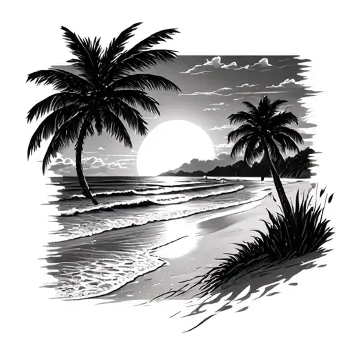 Beach And Sunrise Integrated