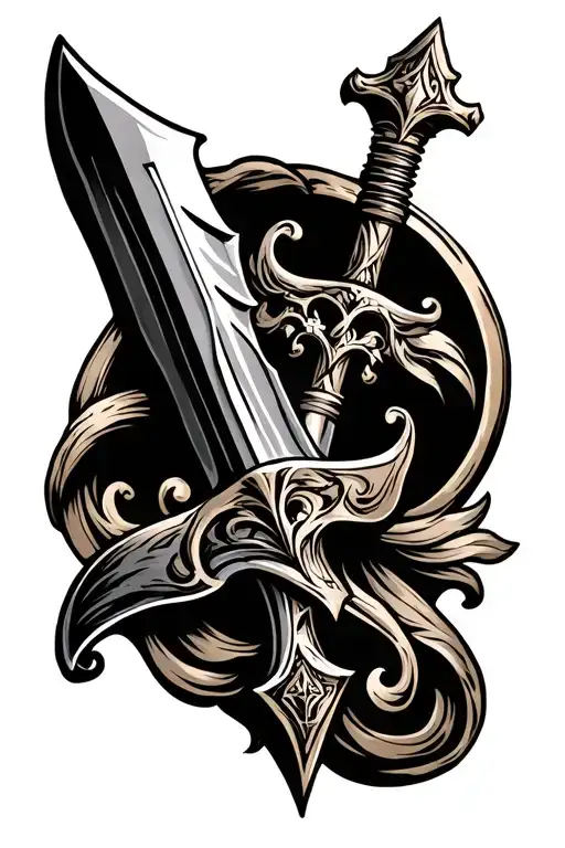 Religious Weapon Blend With River