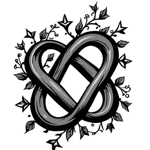Infinity Symbol Intertwined With Vines And Stars