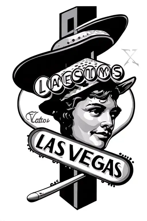 Las Vegas Inspired And Golf Inspired Tattoo Featuring