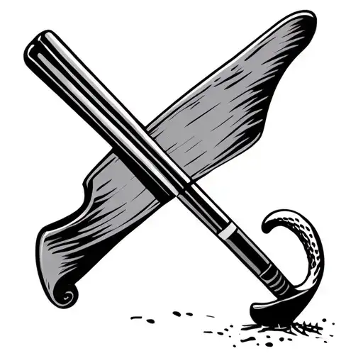 Golf Flag Stick With The Number 19