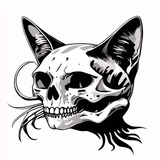 Cat Skull Front View