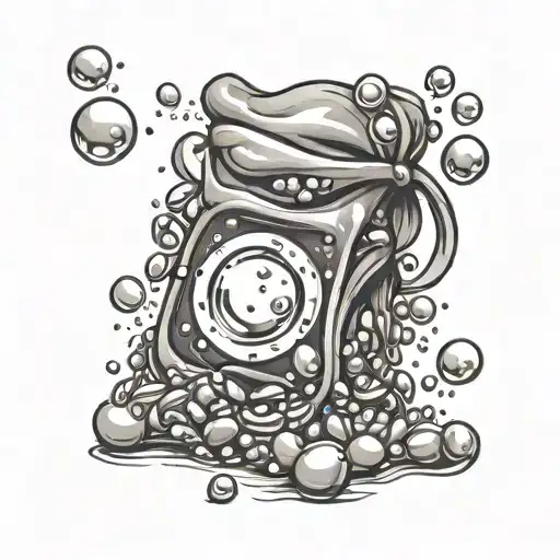 Little Bag Of Beans With Bubbles Around It