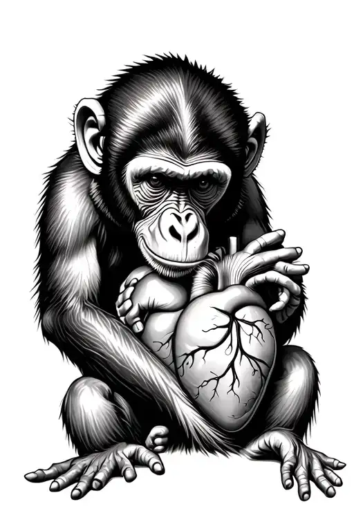 Monkey Eats Human Heart