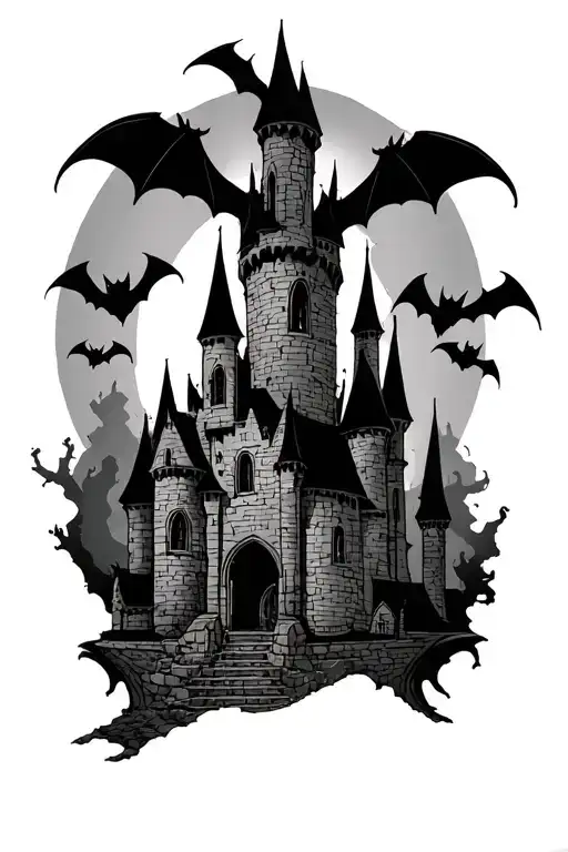 Vampire Bats Gothic Castle