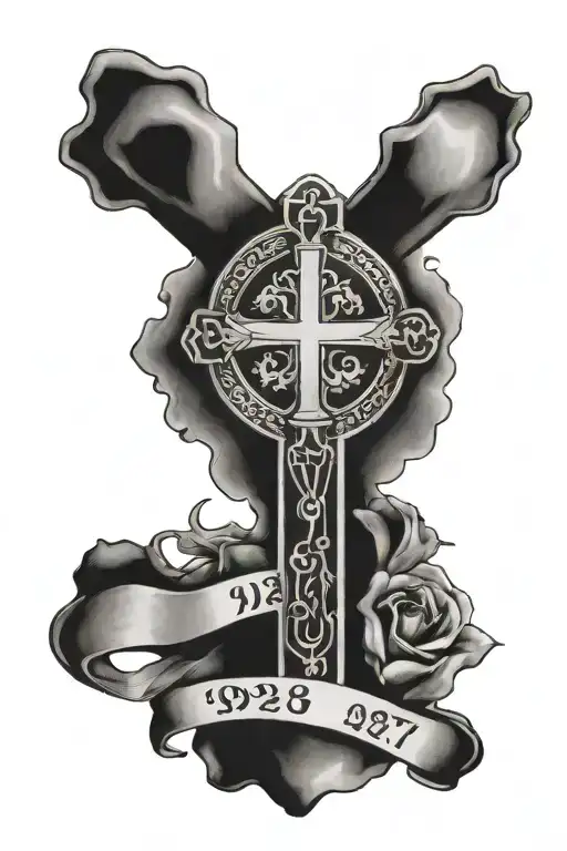 Cross With Date 1927 And 2024