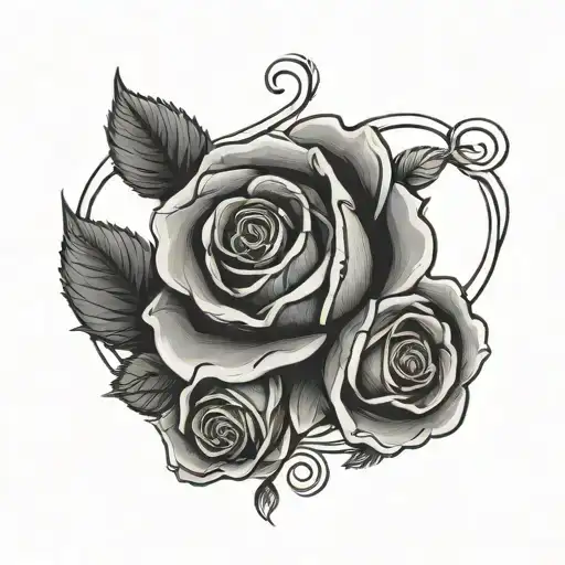 Baby Foot Stepping Rose Intertwined