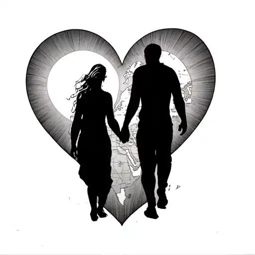 We Walk A Heart Shaped Map With Our Backs To The Sun