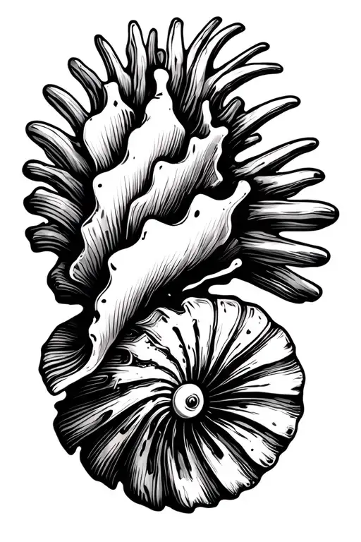 Seashell Outline Boarder