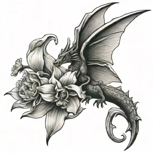 Daffodil And Welsh Dragon Wrapped