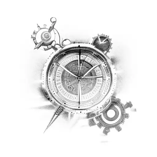 Clocktower With Gemini Starsign