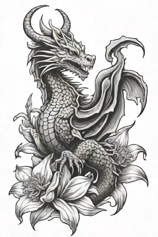 Welsh Dragon And Daffodil Bud Bursting