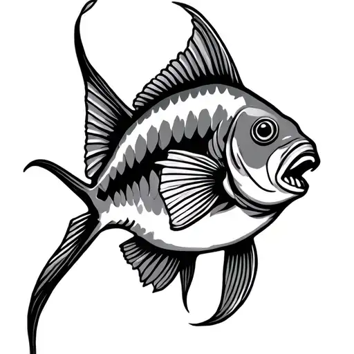 Fish Standing On The Beach