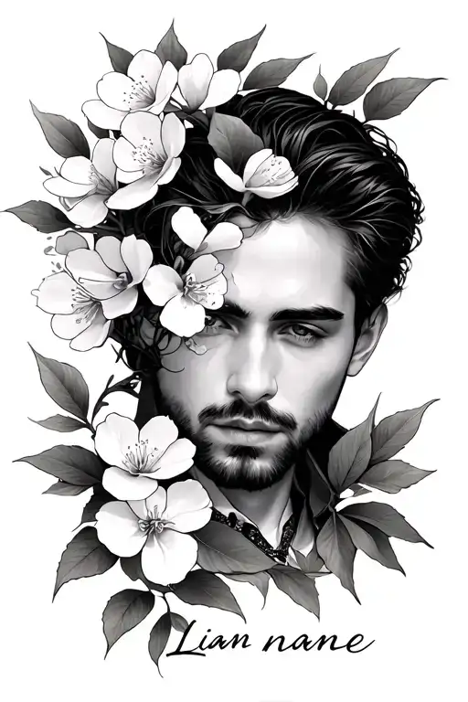 Liam Name Cherry Blossoms Blooming