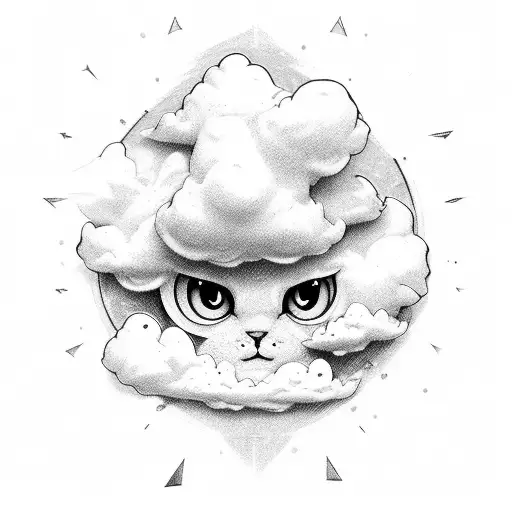 Pegagus With Cloud And Lighting