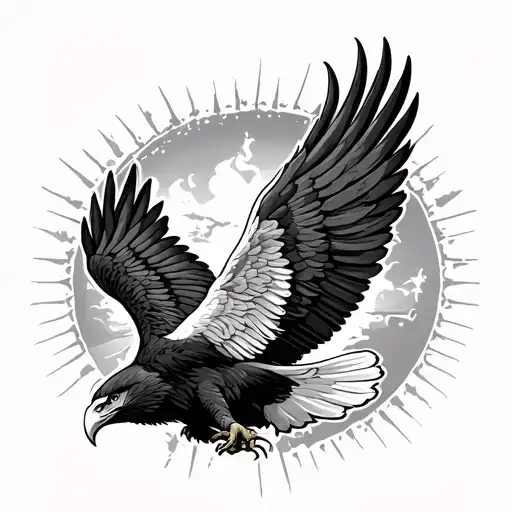 Wings Of An Eagle Flying