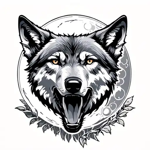 A Wolf Howling Moon