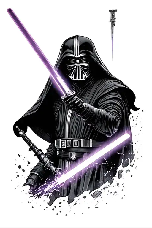 A Mashup Of Vessel From Sleep Token And Kylo Ren Broken Lightsaber