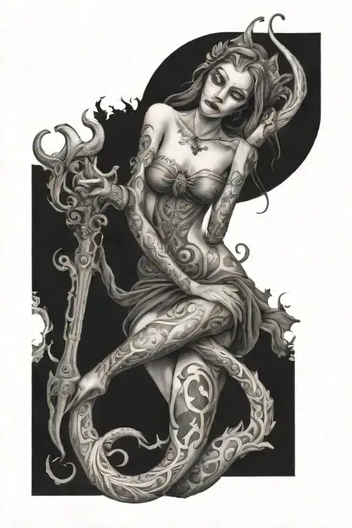 Satanic Woman Full Body