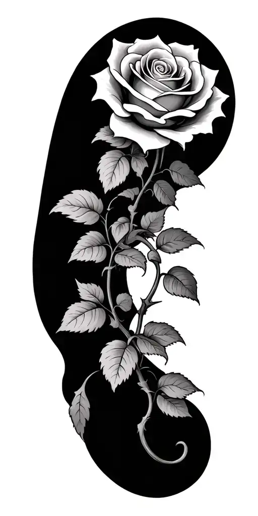 A Rose Vine That Spirals Up The Arm