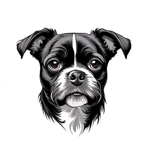 Concept Tattoo Of A Dog