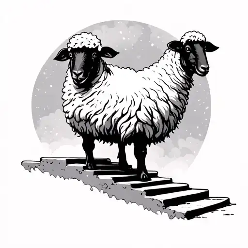 Black Sheep Stairs Going Into Heaven