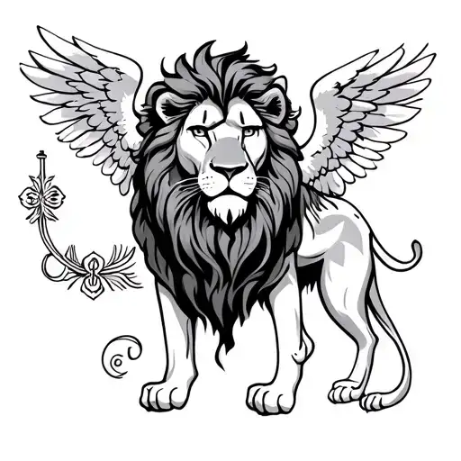 Lion God And Angel