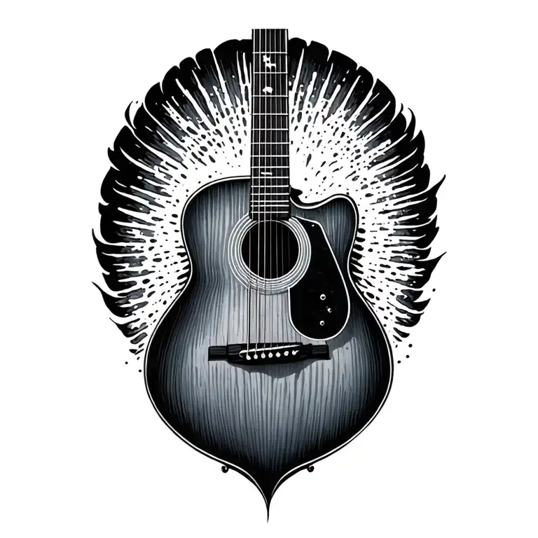 Thumb Print Inside A Guitar
