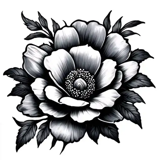 A Beautiful Tattoo With Flowers