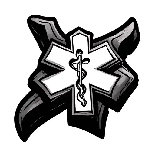 Star Of Life With Cross