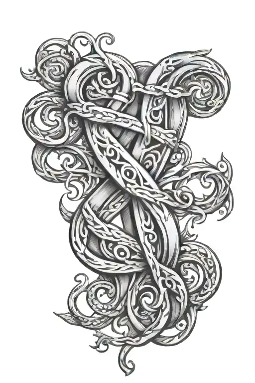 Initials B G P L Intertwined Representing My Children