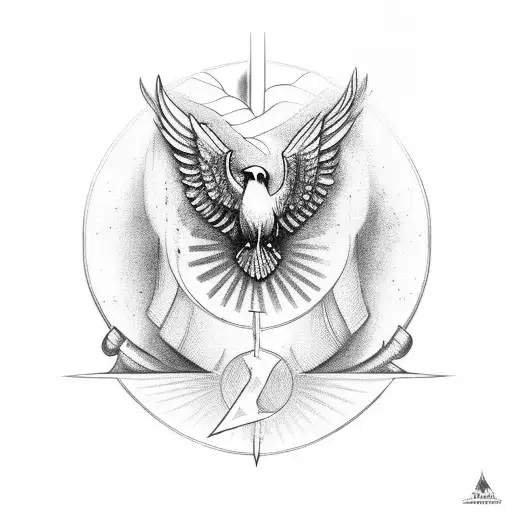Heraldic Bird Representing Freedom And Faith