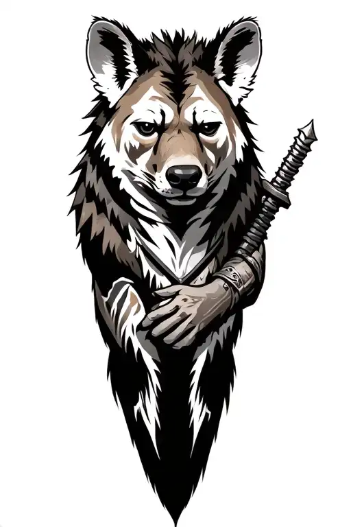 Hyena Warrior Holding