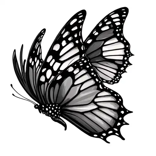 Three Butterflies Collarbone