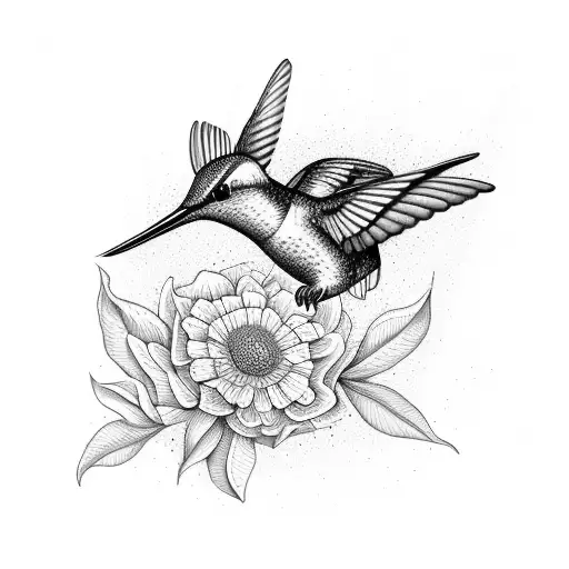 Hummingbird Flowers Boho