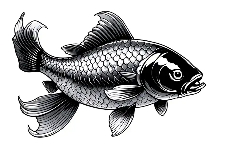 Japan Carp Koi Black Wrist Band