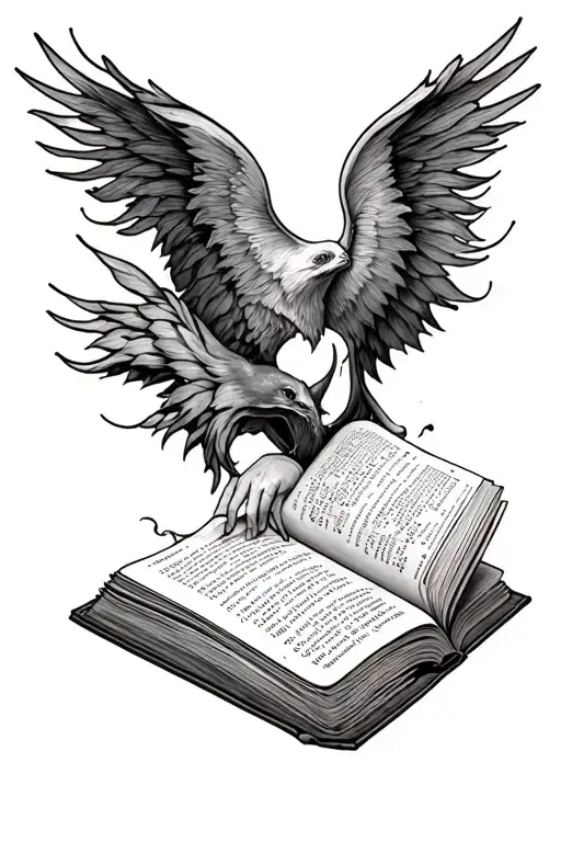 Open Book With Stories Coming Alive